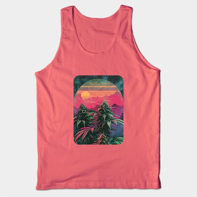 Synth Weed Tank Top by DavidLoblaw